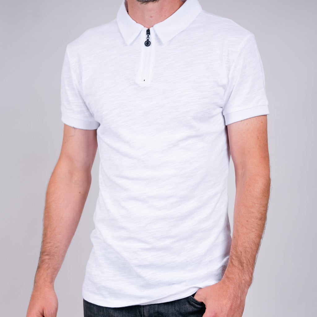 Achall Jersey Zip Polo Shirt