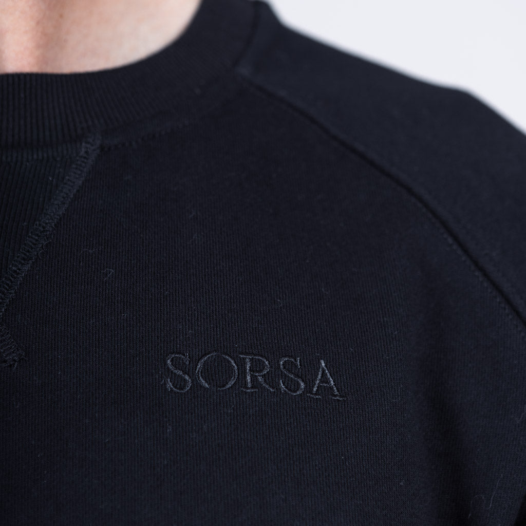 Achray Half Sleeve Sweat - Jet Black