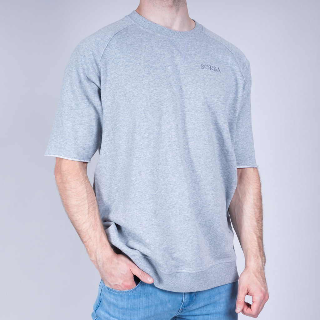 Achray Half Sleeve Sweat - Silver Marl