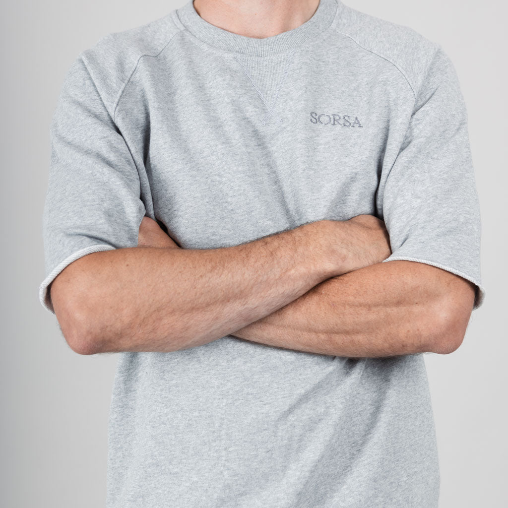 Achray Half Sleeve Sweat - Silver Marl