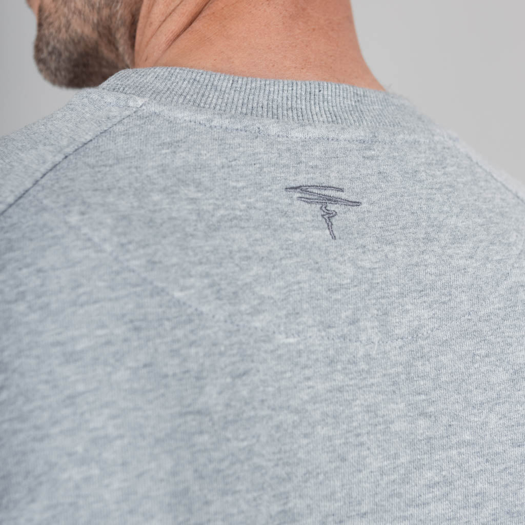 Achray Half Sleeve Sweat - Silver Marl