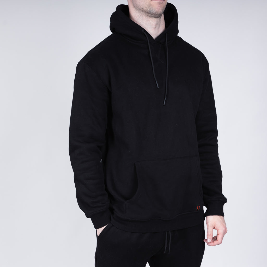 Belston British Back Sweat Hoodie - Jet Black
