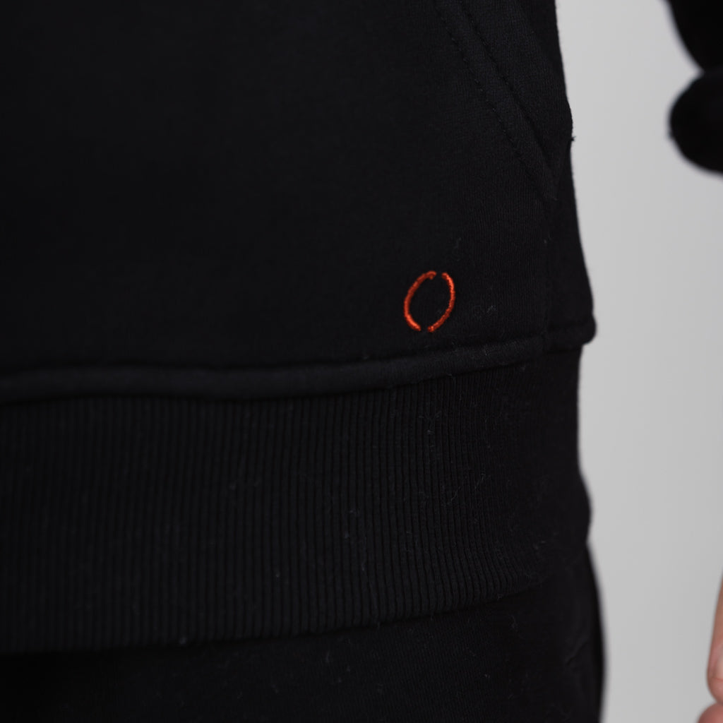 Belston British Back Sweat Hoodie - Jet Black