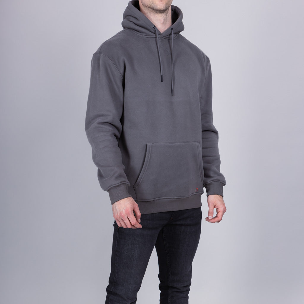 Belston British Back Sweat Hoodie - Khaki Marl