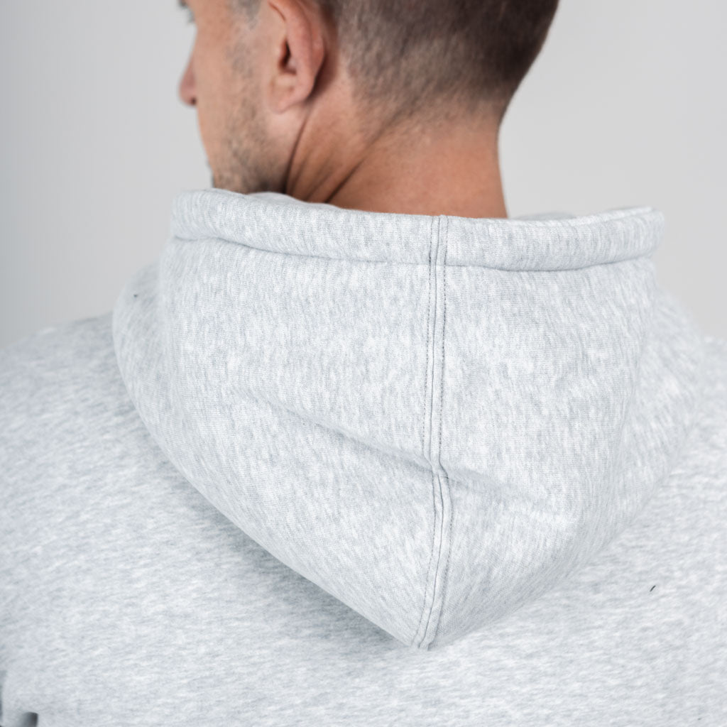 Belston British Back Sweat Hoodie - Silver Marl