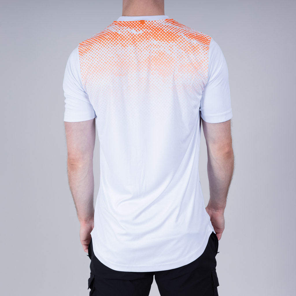 Brack Marl Jersey Curved Hem Crew Neck T-Shirt - Ash Marl