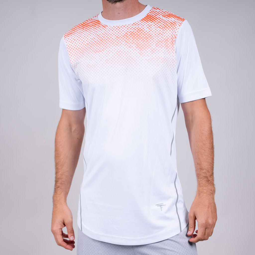 Brack Marl Jersey Curved Hem Crew Neck T-Shirt - Ash Marl