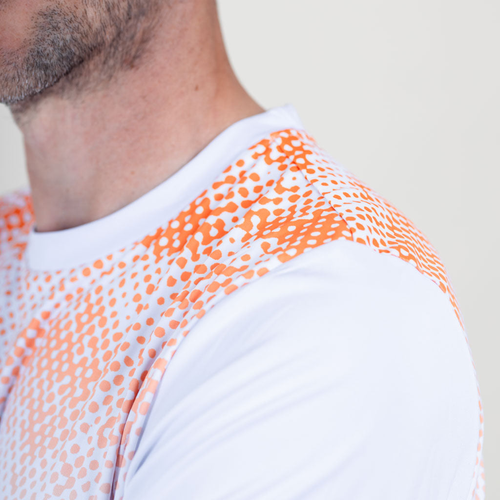 Brack Marl Jersey Curved Hem Crew Neck T-Shirt - Ash Marl