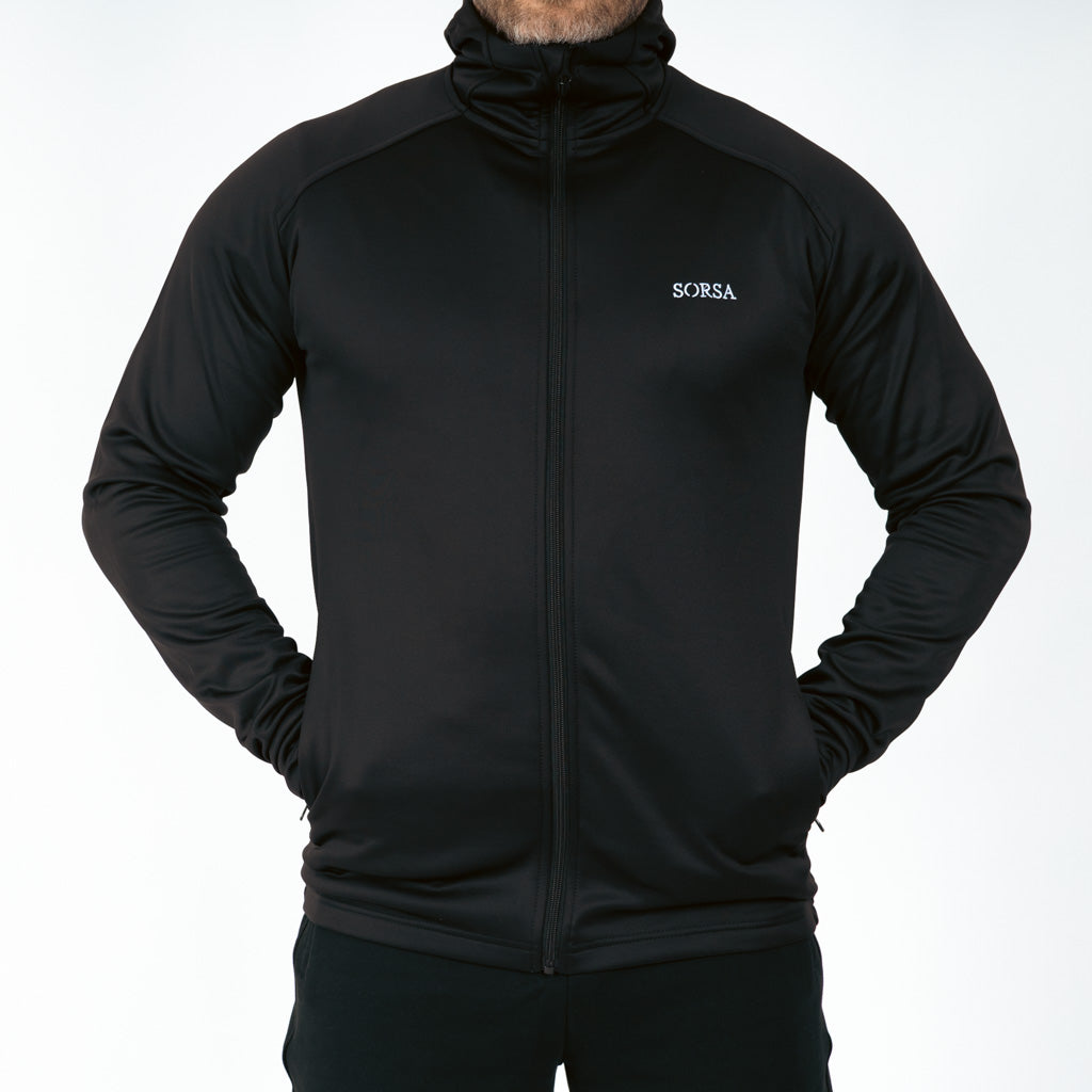 Breacon High Neck Zipper Fleece Jet Black
