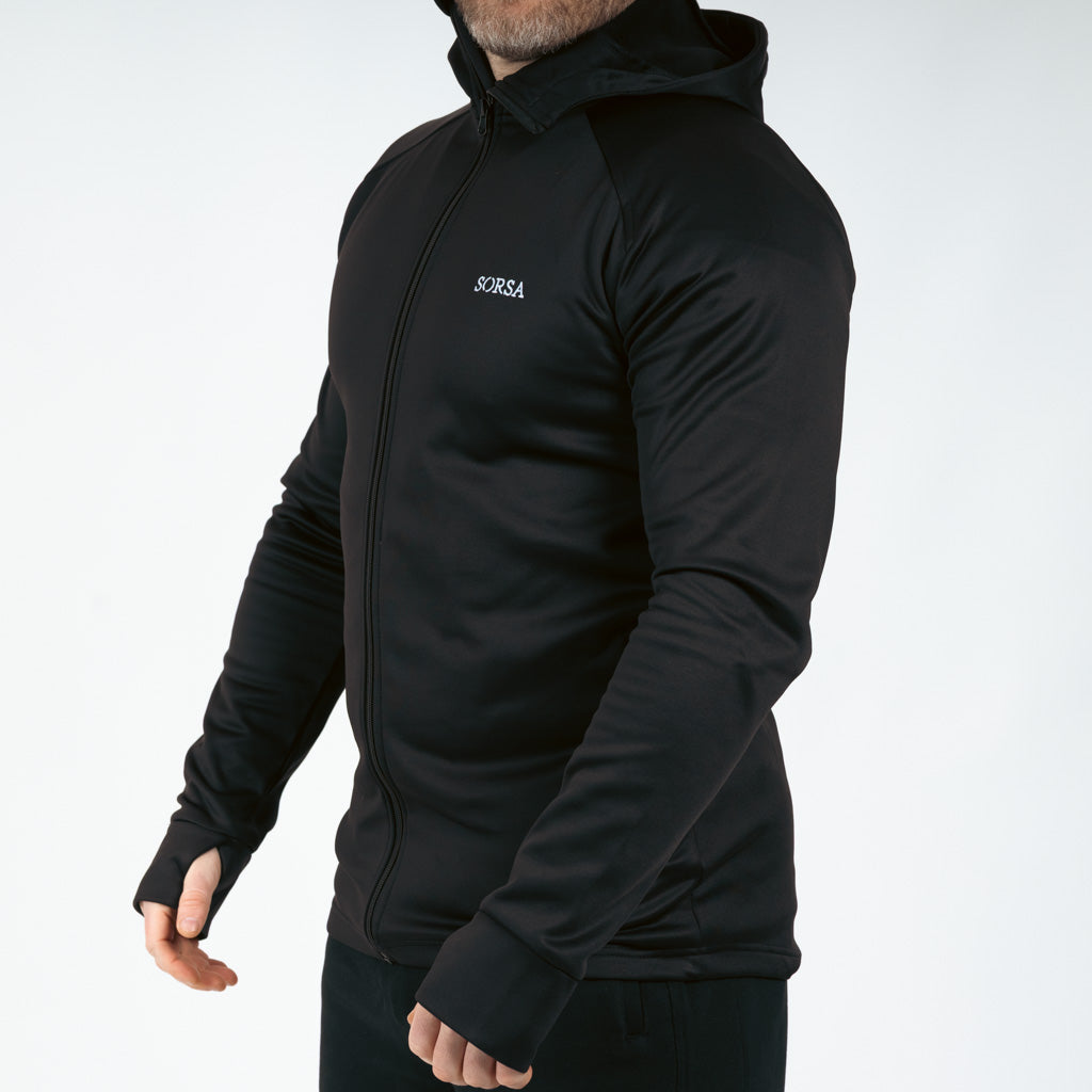 Breacon High Neck Zipper Fleece Jet Black