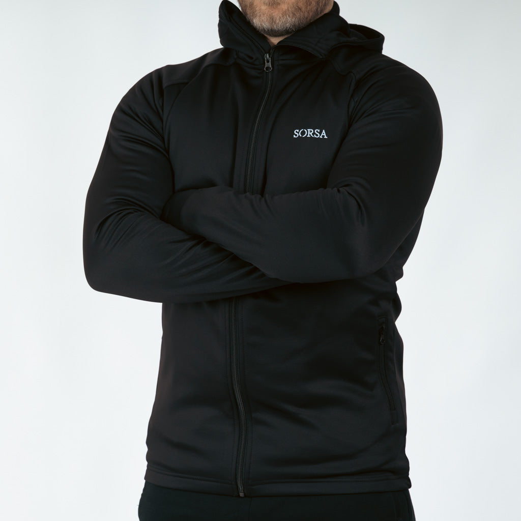 Breacon High Neck Zipper Fleece Jet Black