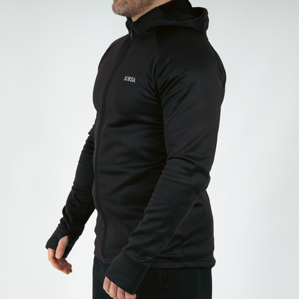 Breacon High Neck Zipper Fleece Jet Black