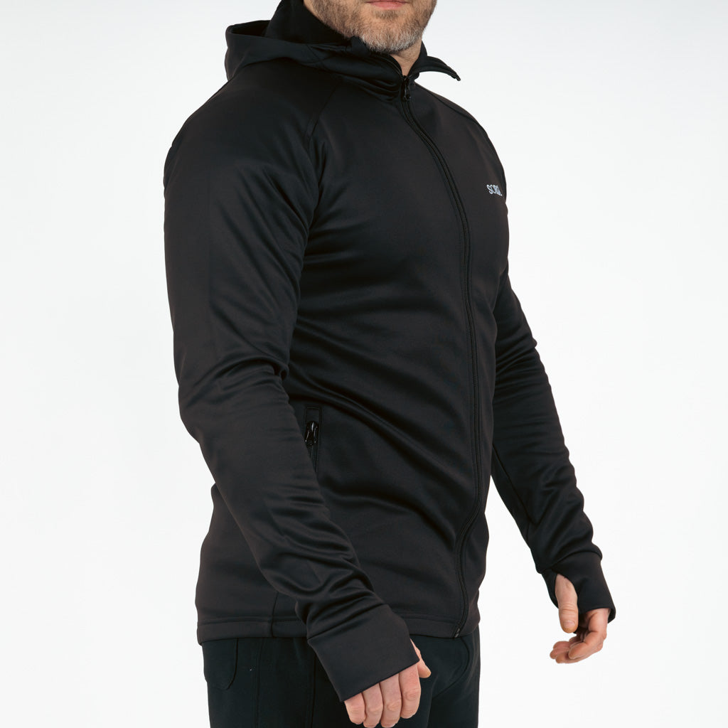 Breacon High Neck Zipper Fleece Jet Black