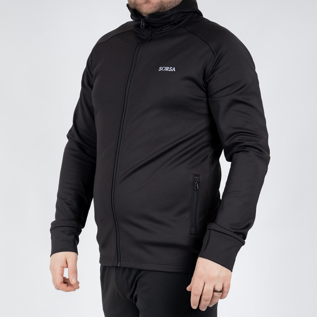 Breacon High Neck Zipper Fleece Jet Black
