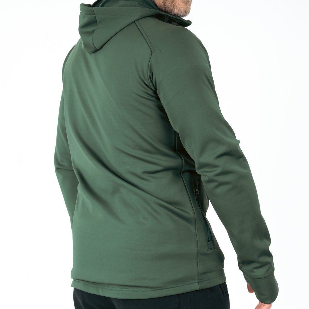 Breacon High Neck Zipper Fleece Moss Green