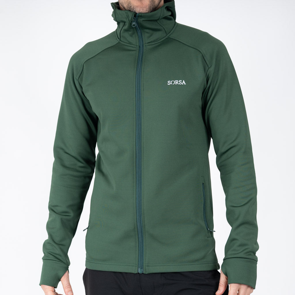 Breacon High Neck Zipper Fleece Moss Green