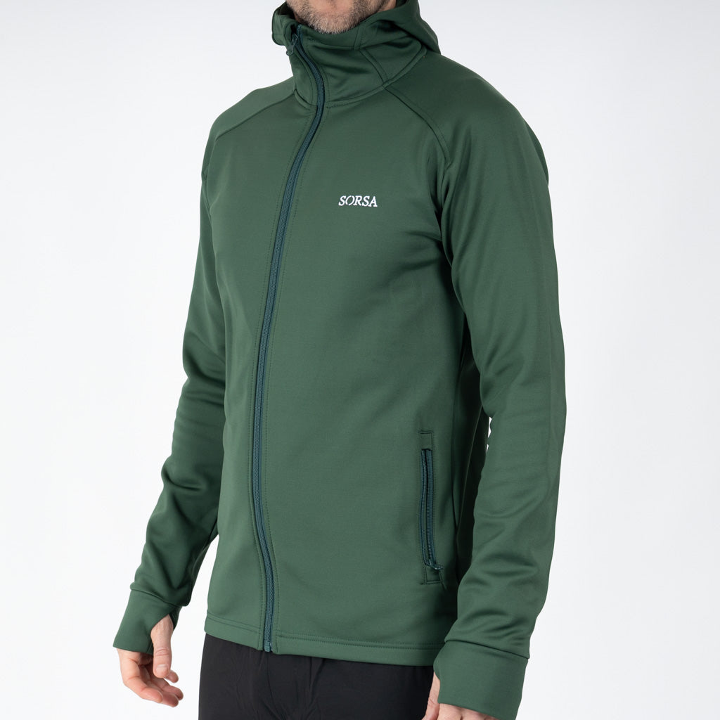 Breacon High Neck Zipper Fleece Moss Green