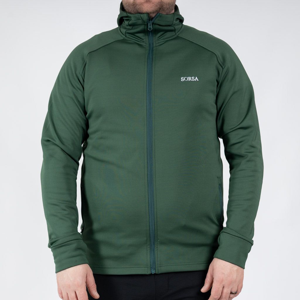 Breacon High Neck Zipper Fleece Moss Green
