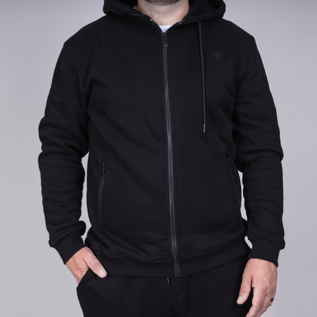 Calder Brush Back Zip Sweat Hoodie