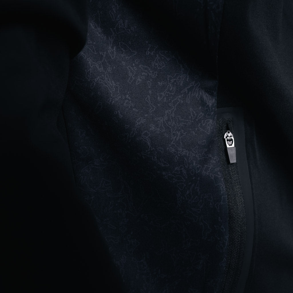 Carrie Stretch Track Top - Jet Black