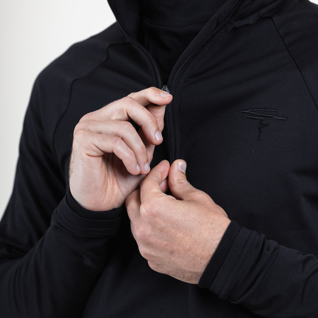 Dee 1/4 Zip Top - Jet Black