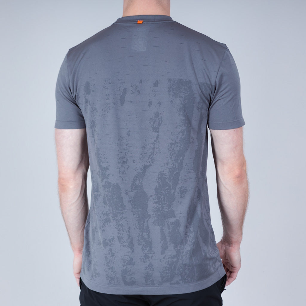 Dish Marl Knit Seamless Crew Neck T-Shirt - Frost Grey