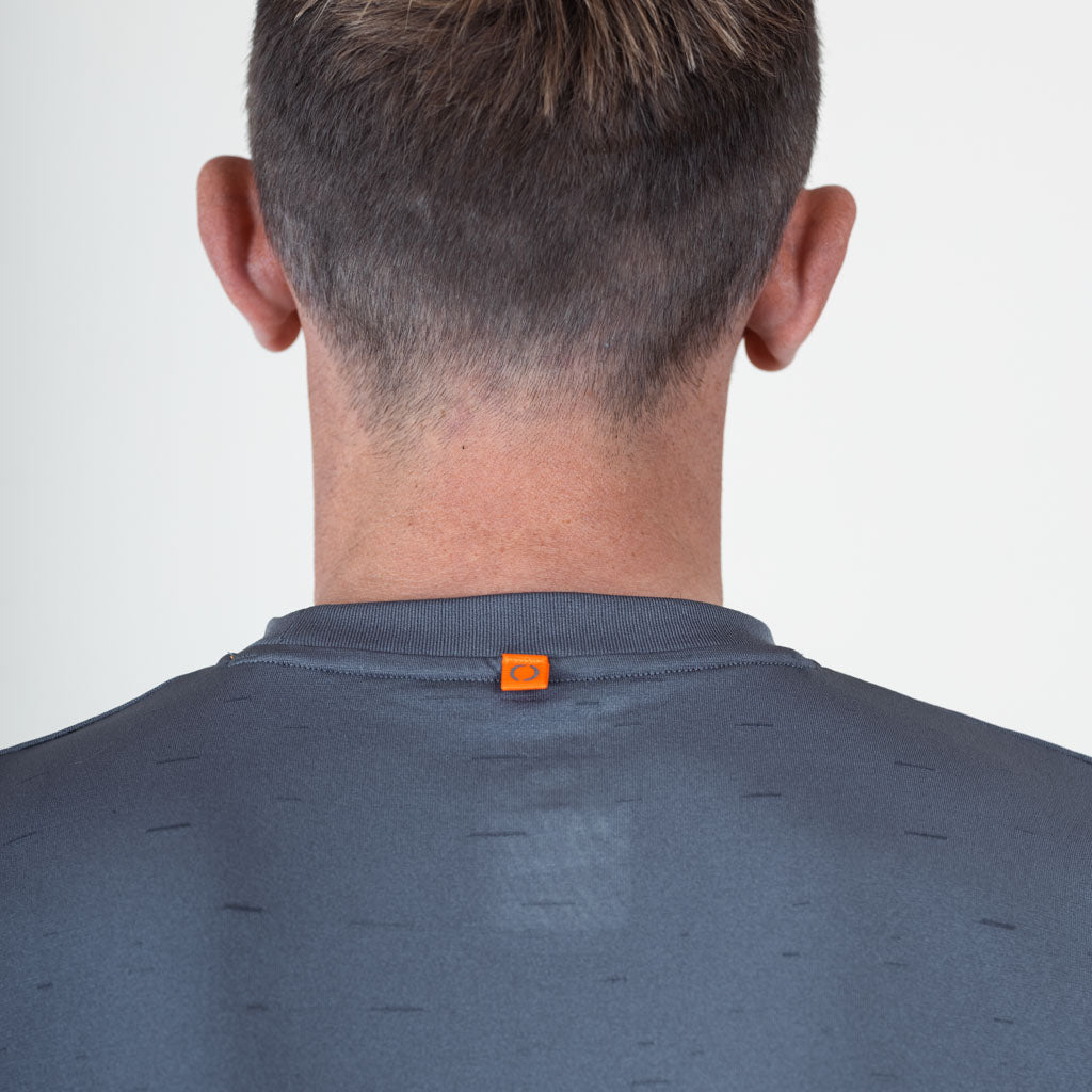 Dish Marl Knit Seamless Crew Neck T-Shirt - Frost Grey