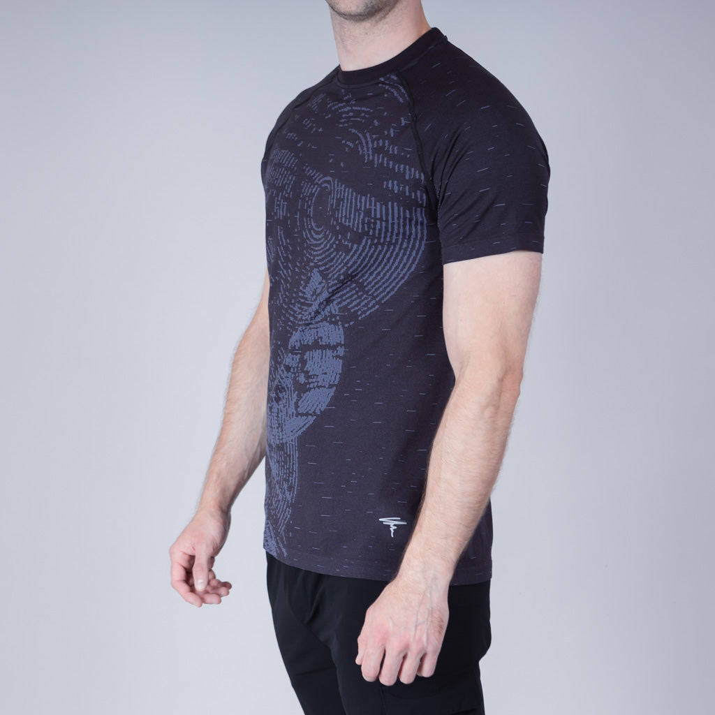Dola Seamless Crew Neck T-Shirt - Jet Black