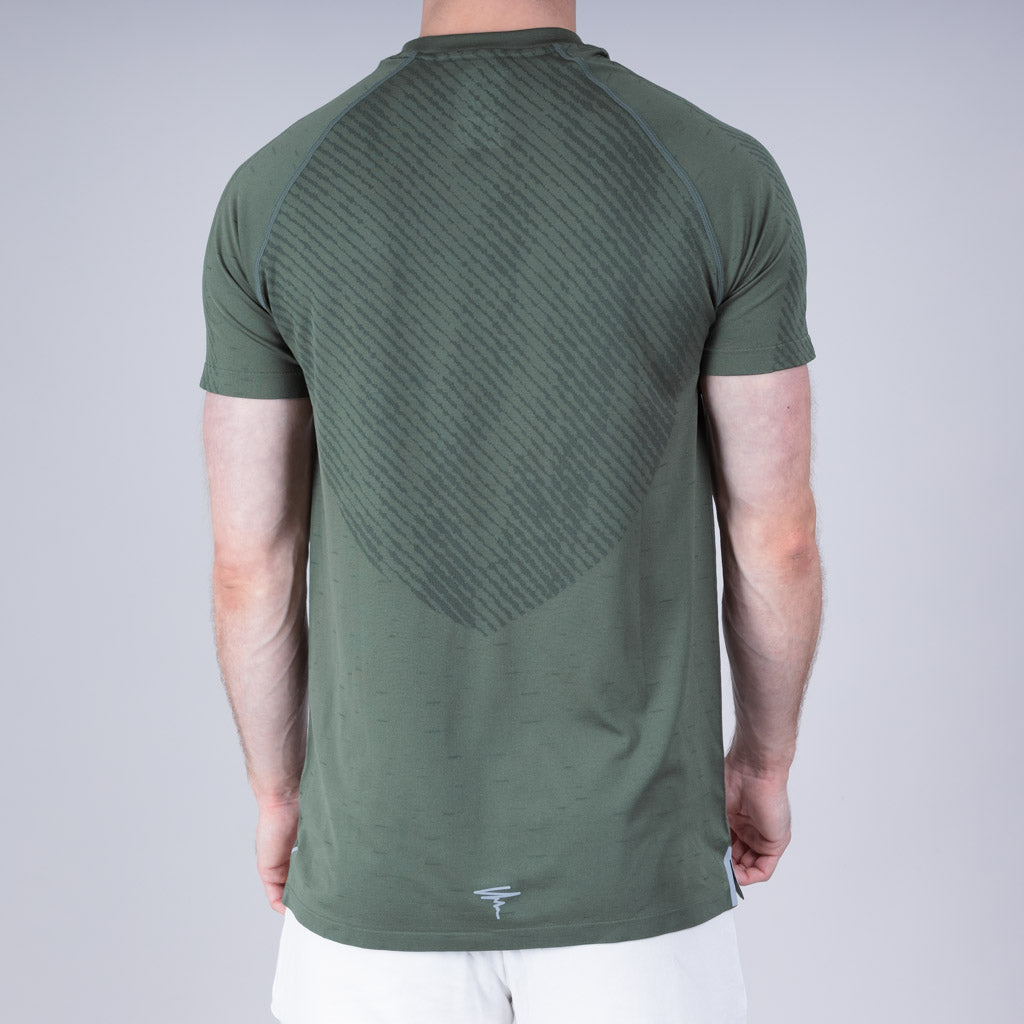 Esk Marl Knit Seamless Crew Neck T-Shirt - Four Leaf