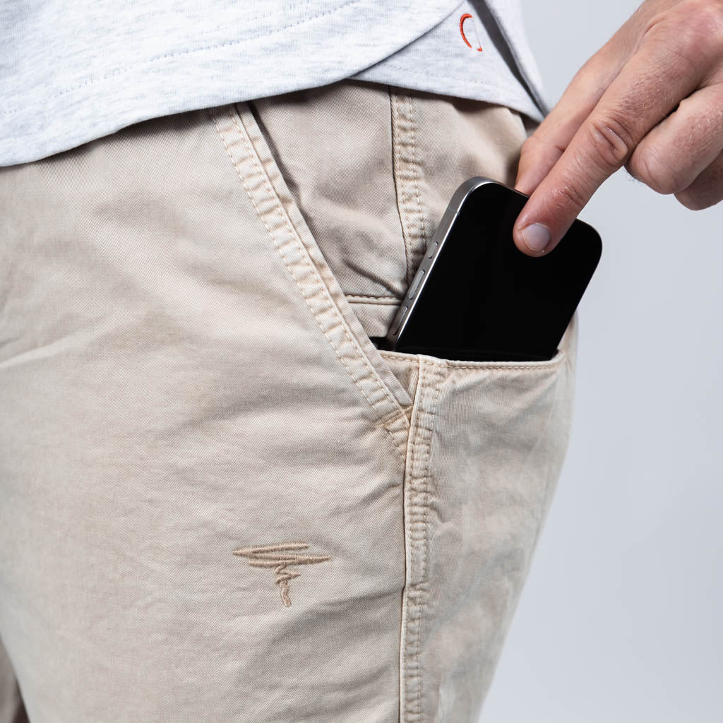 Gare Cotton Twill Chino Short - Pebble