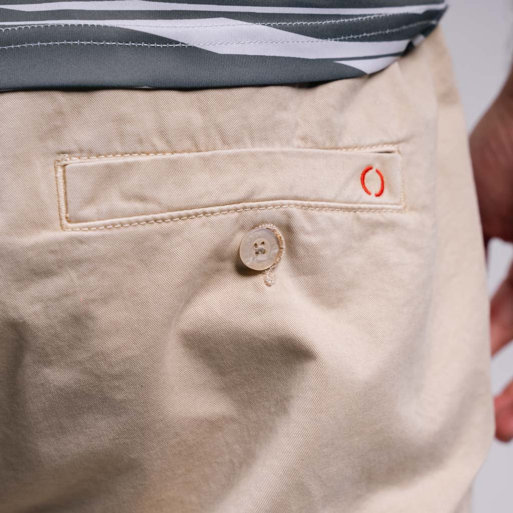 Gare Cotton Twill Chino Short - Pebble