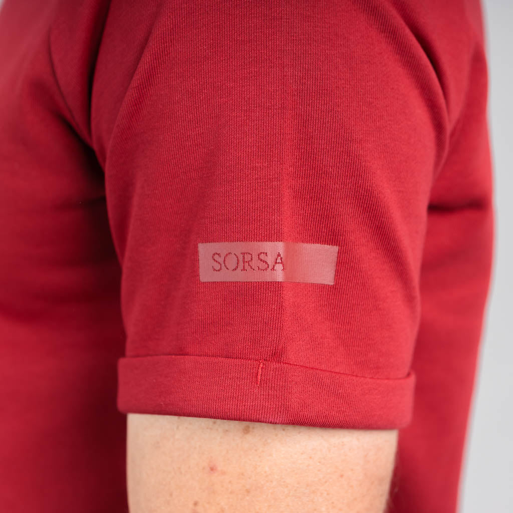 Harrow Raglan Crew Neck T-Shirt - Cabernet