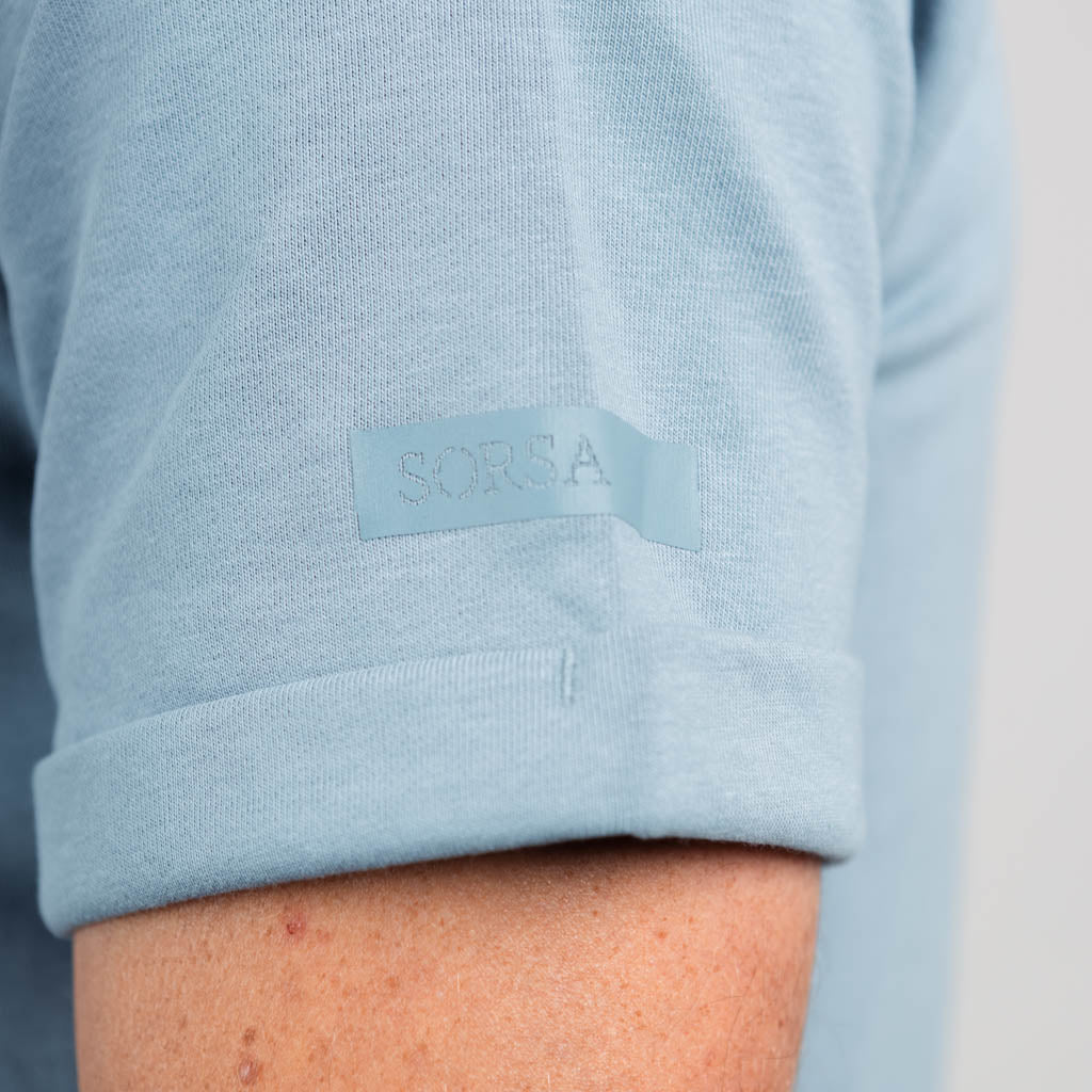 Harrow Raglan Crew Neck T-Shirt - Bering Sea