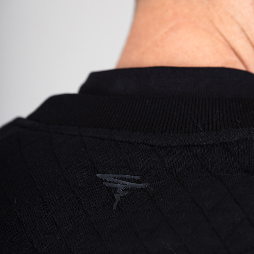 Kirk Quilted Sweatshirt - Jet Black