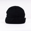 Lap Cotton Fishermans Beanie - Jet Black