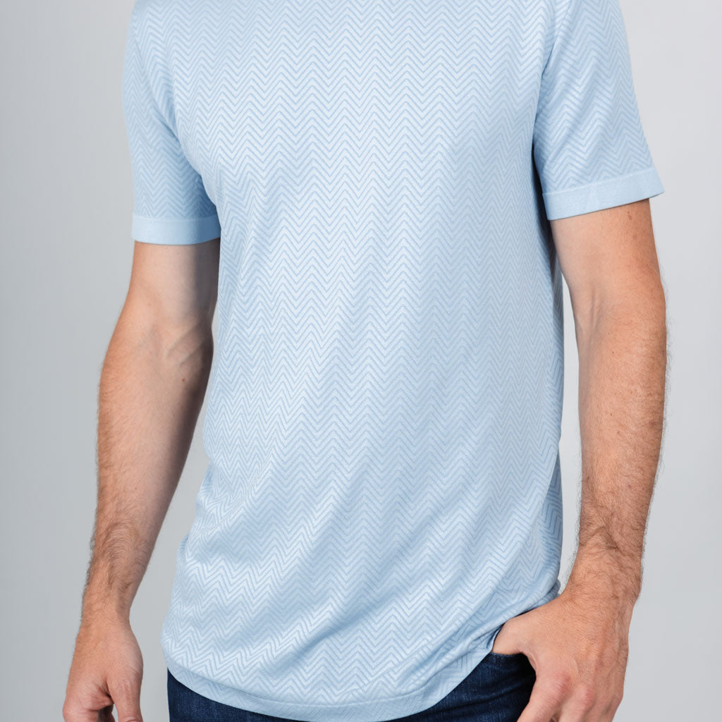 Lednoch Seamless Jersey Herringbone Crew T-Shirt