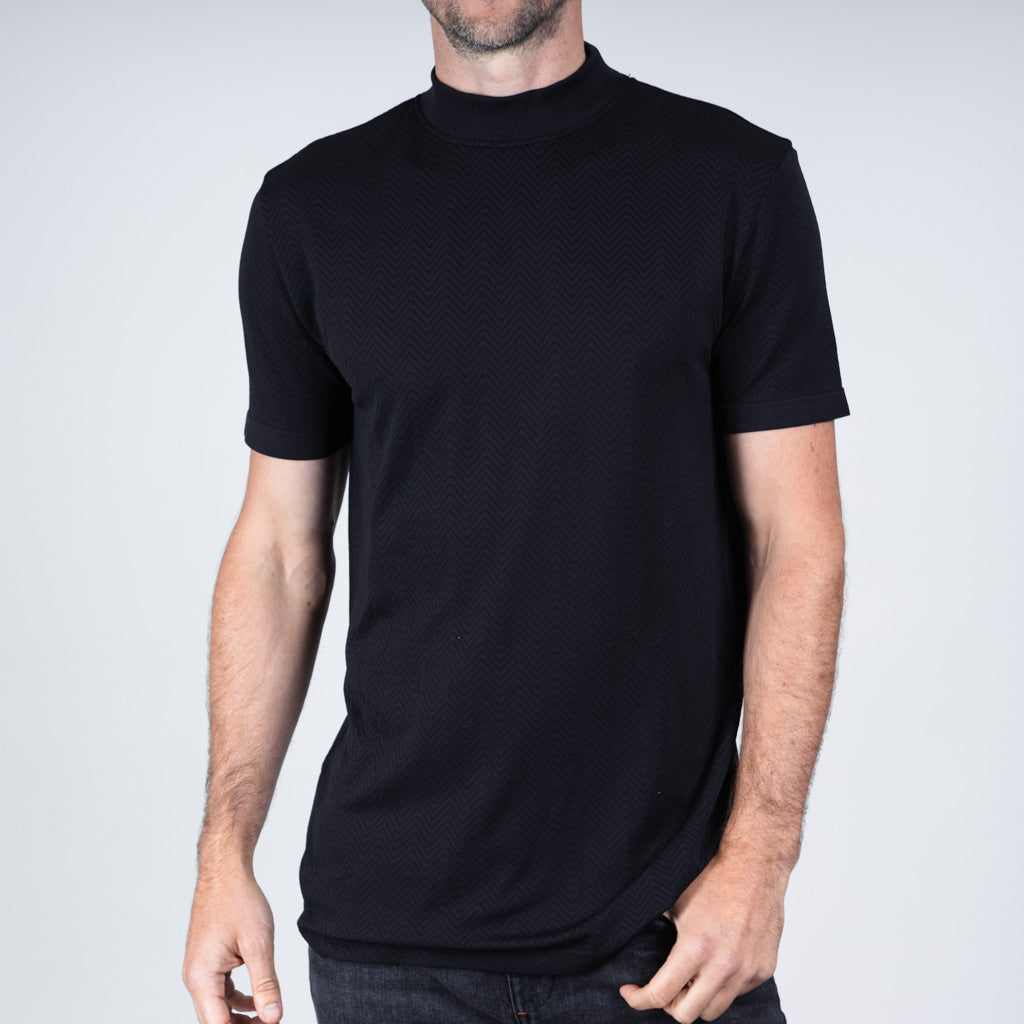 Lednoch Seamless Jersey Herringbone Crew T-Shirt