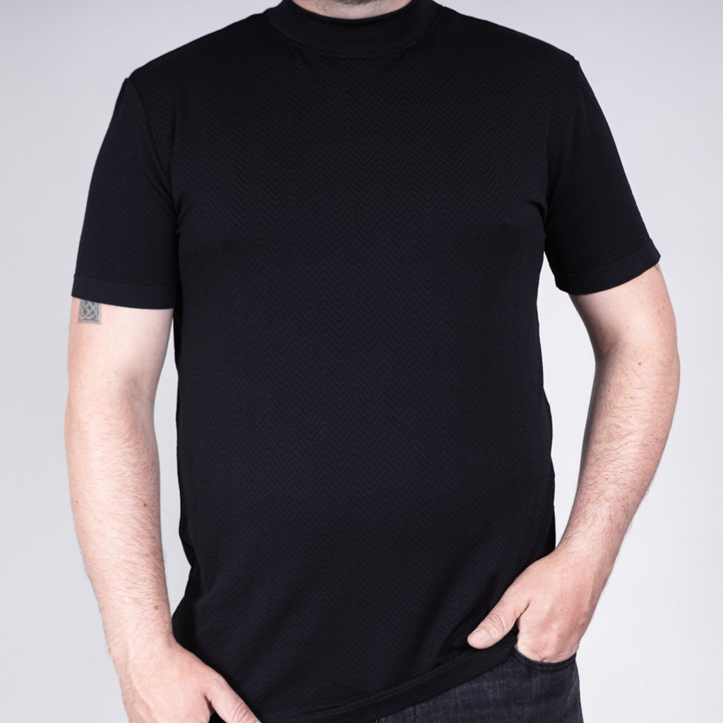 Lednoch Seamless Jersey Herringbone Crew T-Shirt