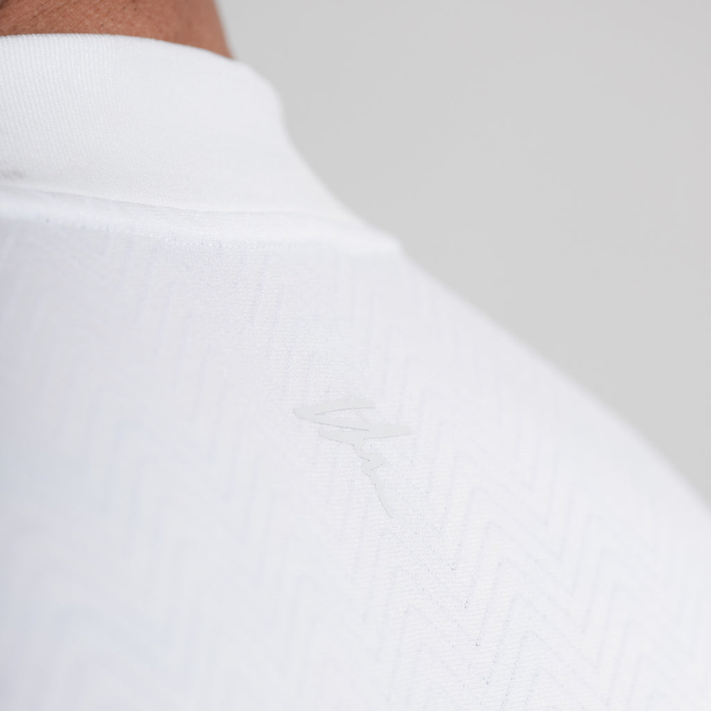 Lednoch Seamless Jersey Herringbone Crew T-Shirt - Optic White