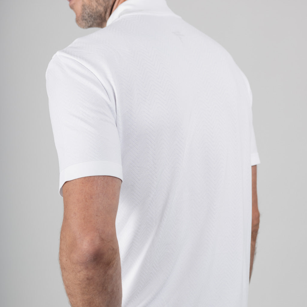 Lednoch Seamless Jersey Herringbone Crew T-Shirt - Optic White