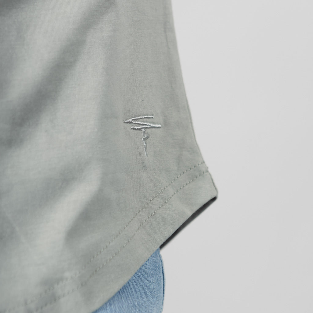 Lomond Jersey Curved Hem Crew Neck T-Shirt - Iceberg Green