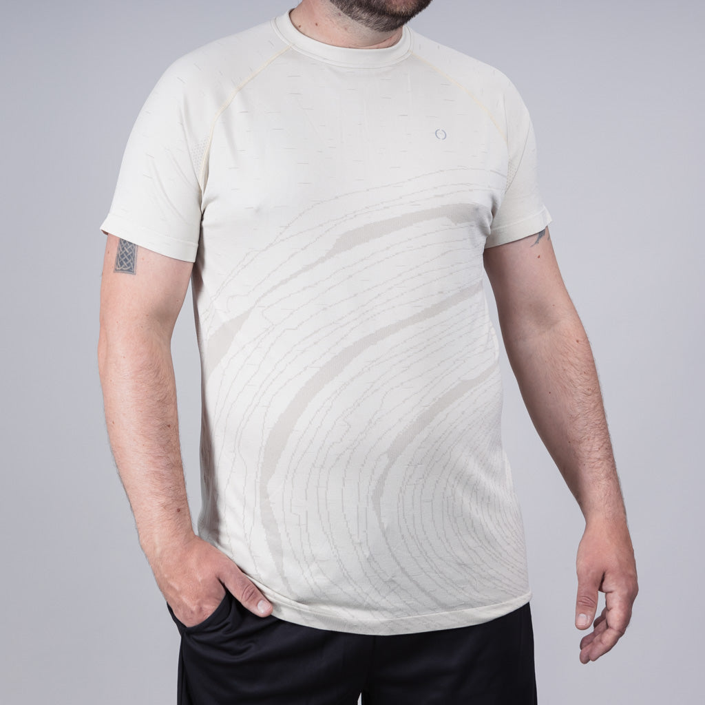 Lub marl Knit Seamless Crew Neck T-Shirt