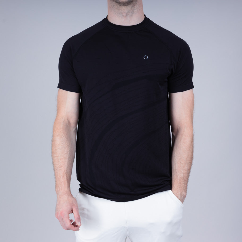 Lub marl Knit Seamless Crew Neck T-Shirt