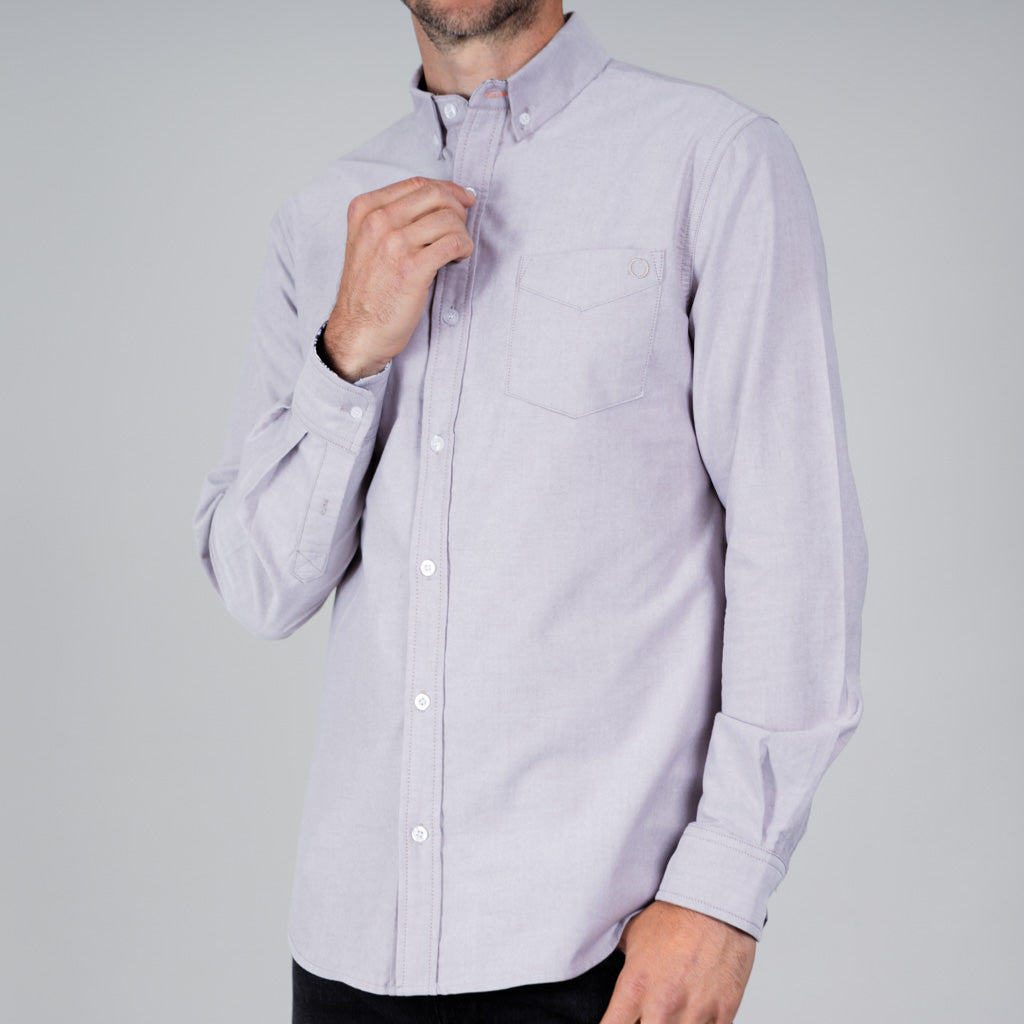 Lundie Cotton Oxford Long Sleeve Shirt - Birch