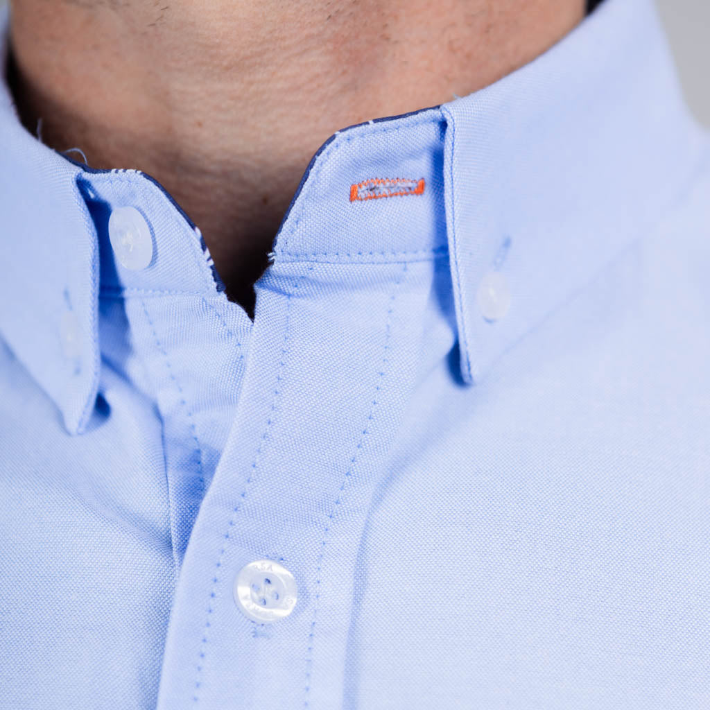 Lundie Cotton Oxford Long Sleeve Shirt - Celestial Blue