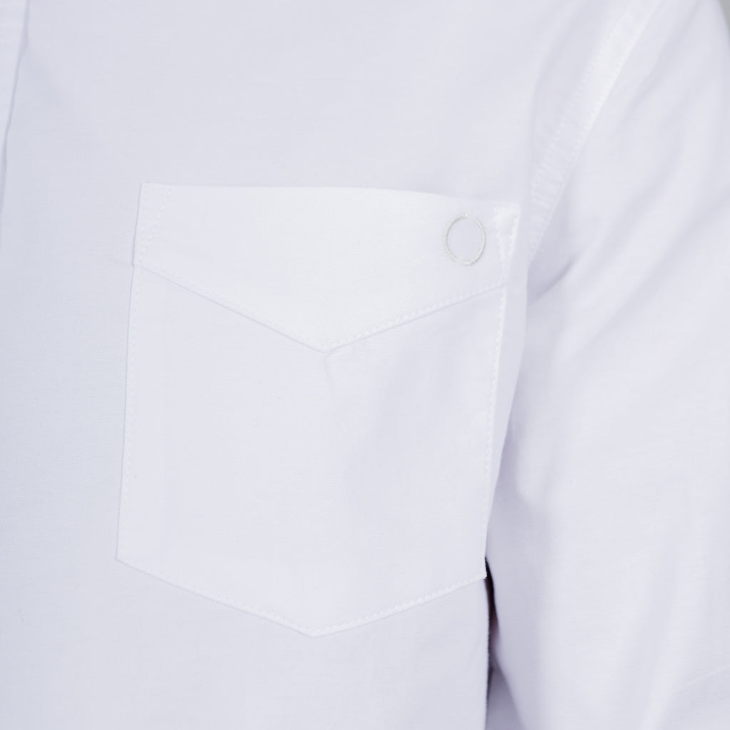 Lundie Cotton Oxford Long Sleeve Shirt - Optic White