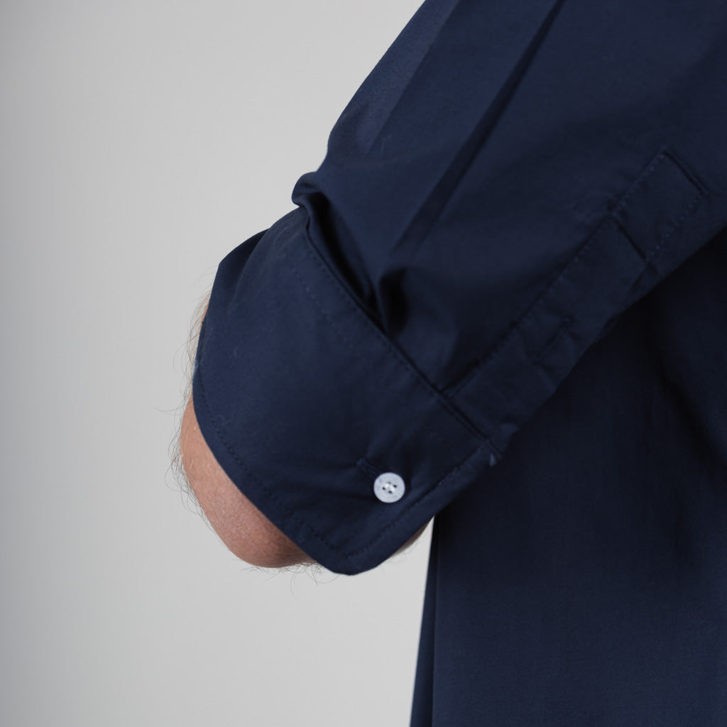 Mill Cotton Half Sleeve Shirt - Medieval Blue