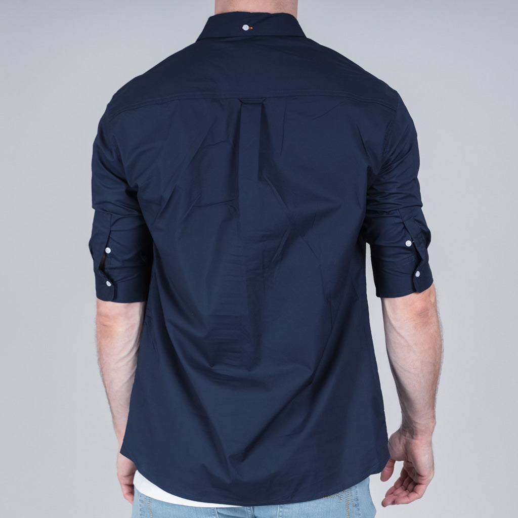 Mill Cotton Half Sleeve Shirt - Medieval Blue