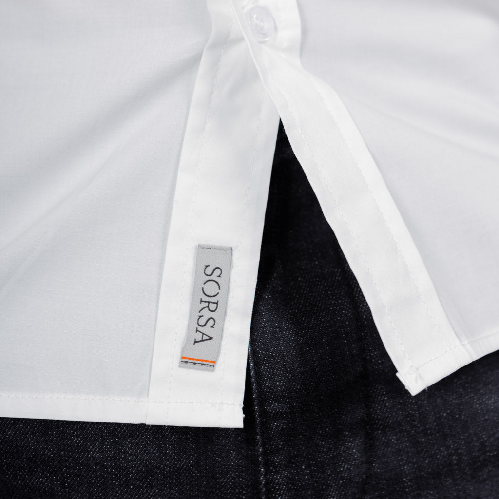 Mill Cotton Half Sleeve Shirt - Optic White