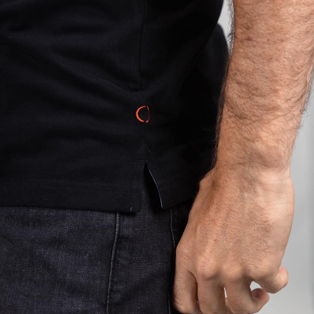 Morar Print Pocket T-Shirt - Jet Black